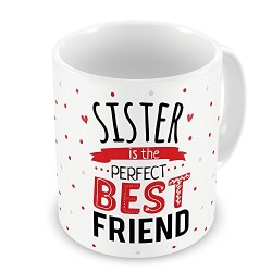 Grabadeal Beautiful White Sister is The Perfect Best Friend Coffee Mug Gift for Raksha Bandhan